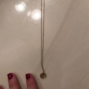 David Yurman Initial Necklace M 8k Gold 
